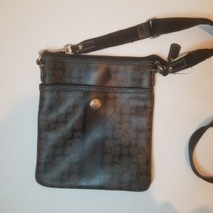 Coach signature coated canvas crossbody purse